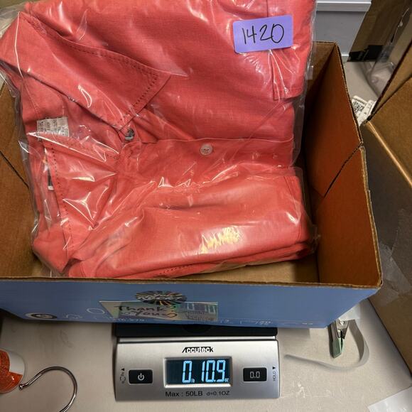 Edward Woman 2X Plus Pink Irish Linen Buttoned Shirt Summer Resort Breezy Beach - Picture 10 of 10